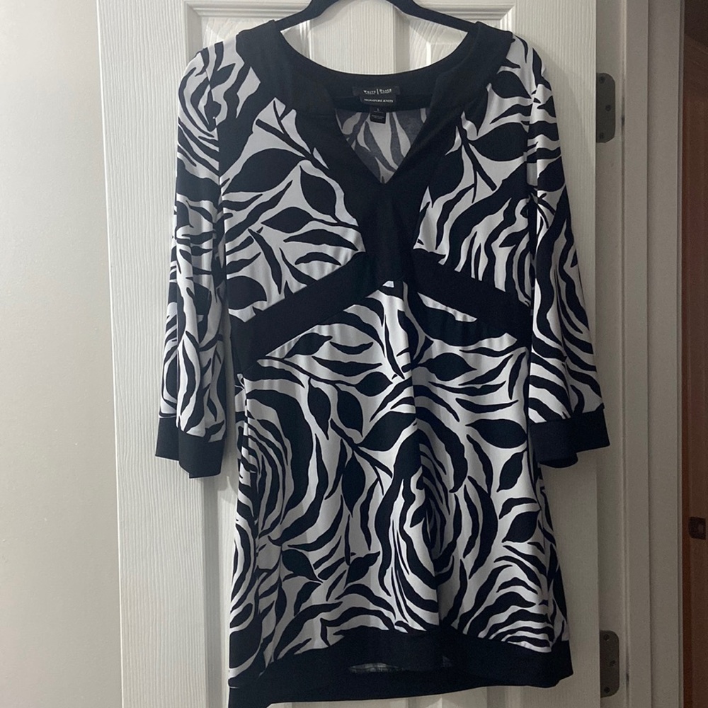 black and white top by White House Black Market